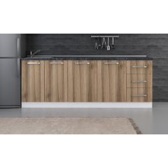 Minar 225 Cm Mutfak Dolabı Beyaz Dore 225-D1-Alt Modül