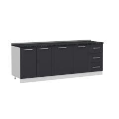 Minar 230 Cm Mutfak Dolabı Beyaz Antrasit 230-A1-Alt Modül