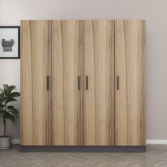 Minar Kale 4 Kapaklı 2 Çekmeceli Dolap Antrasit Dore