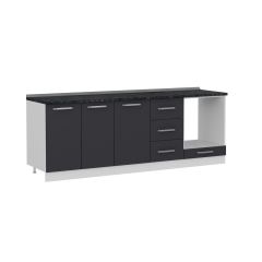 Minar 230 Cm Mutfak Dolabı Beyaz Antrasit 230-A6-Alt Modül