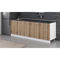 Minar 230 Cm Mutfak Dolabı Beyaz Dore 230-D1-Alt Modül