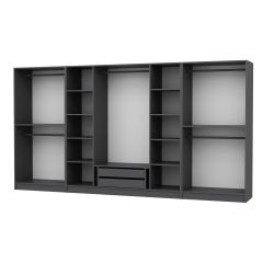 Kale 8 Kapak 4A 2Ç Dolap Antrasit - Mebran Defne Ayna Antr