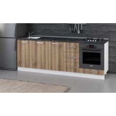 Minar 230 Cm Mutfak Dolabı Beyaz Dore 230-D3-Alt Modül