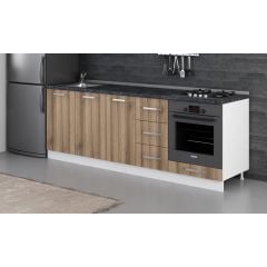 Minar 230 Cm Mutfak Dolabı Beyaz Dore 230-D3-Alt Modül