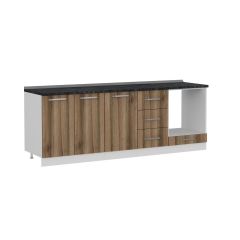 Minar 230 Cm Mutfak Dolabı Beyaz Dore 230-D6-Alt Modül