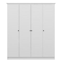 Kale 4 Kapaklı 2Ç Taçlı Dolap Beyaz Mebran Panjur Beyaz