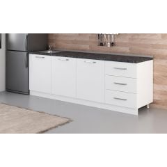 Minar 240 Cm Mutfak Dolabı Beyaz 240-B3-Alt Modül