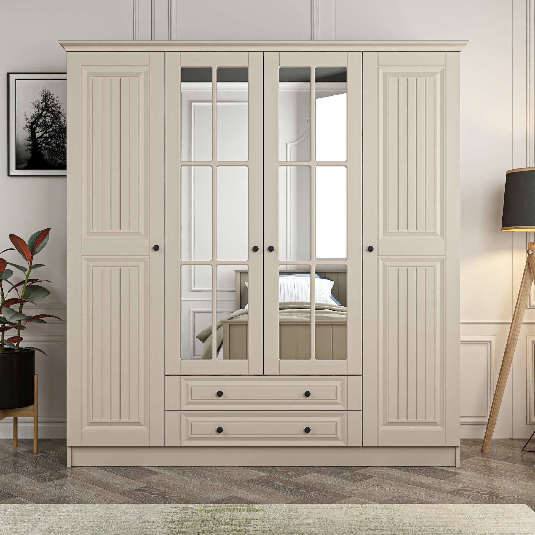 Kale 4 Kapaklı 2Ç Taçlı Dolap Kumtaşı Mebran İlkbahar Kumtaşı