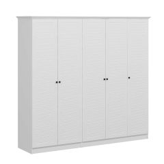 Kale 5 Kapaklı 2Ç Taçlı Dolap Beyaz Mebran Panjur Beyaz