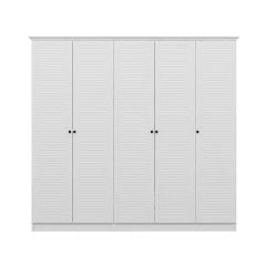 Kale 5 Kapaklı 2Ç Taçlı Dolap Beyaz Mebran Panjur Beyaz