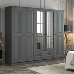 Kale 5 Kapaklı 2Ç Taçlı Dolap Mebran İlkbahar Antrasit