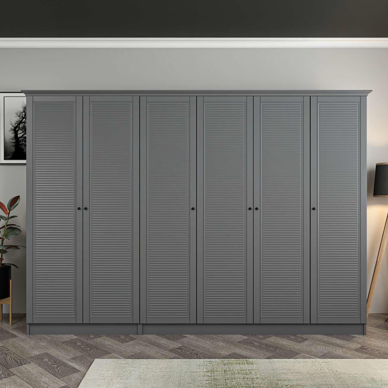 Kale 6 Kapaklı 2Ç Taçlı Dolap Antrasit Mebran Panjur Antrasit