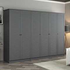 Kale 6 Kapaklı 2Ç Taçlı Dolap Antrasit Mebran Panjur Antrasit