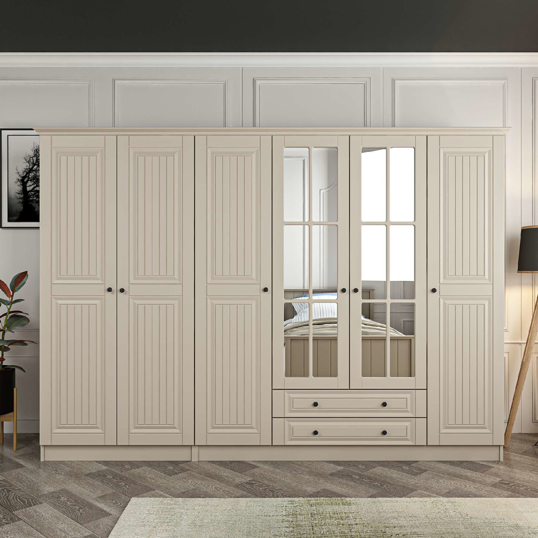 Kale 6 Kapaklı 2Ç Taçlı Dolap Kumtaşı Mebran İlkbahar Kumtaşı