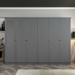 Kale 6 Kapaklı 4Ç Taçlı Dolap Antrasit Mebran Panjur Antrasit