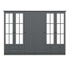 Kale 6 Kapaklı 4Ç Taçlı Dolap Mebran İlkbahar Antrasit