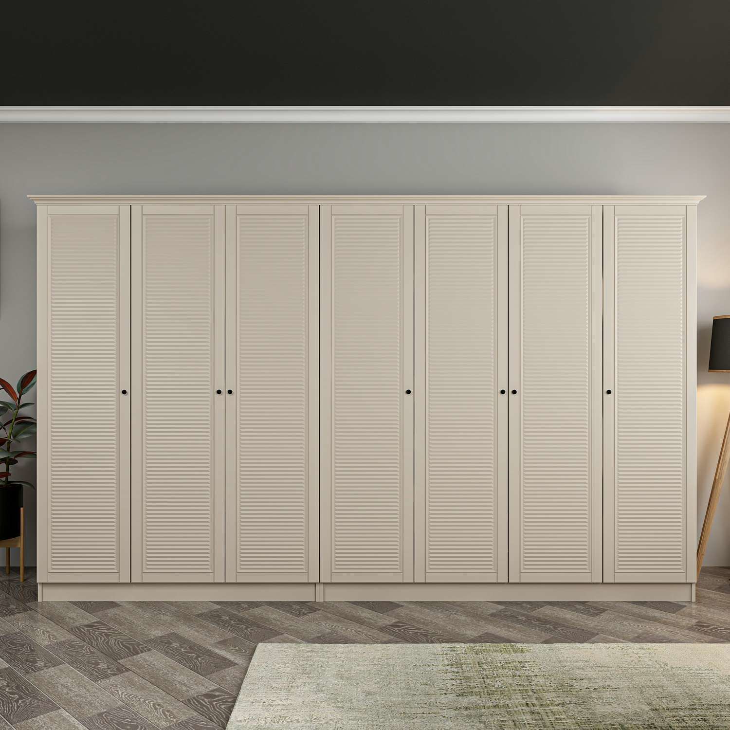 Kale 7 Kapaklı 4Ç Taçlı Dolap Kumtaşı Mebran Panjur Kumtaşı