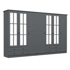 Kale 7 Kapaklı 4Ç Taçlı Dolap Mebran İlkbahar Antrasit