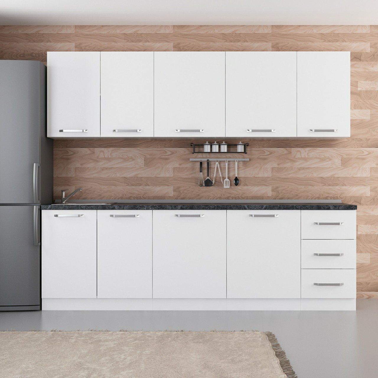 Minar 255 Cm Mutfak Dolabı Beyaz 255-B1