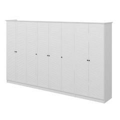 Kale 8 Kapaklı 2Ç Taçlı Dolap Beyaz Mebran Panjur Beyaz