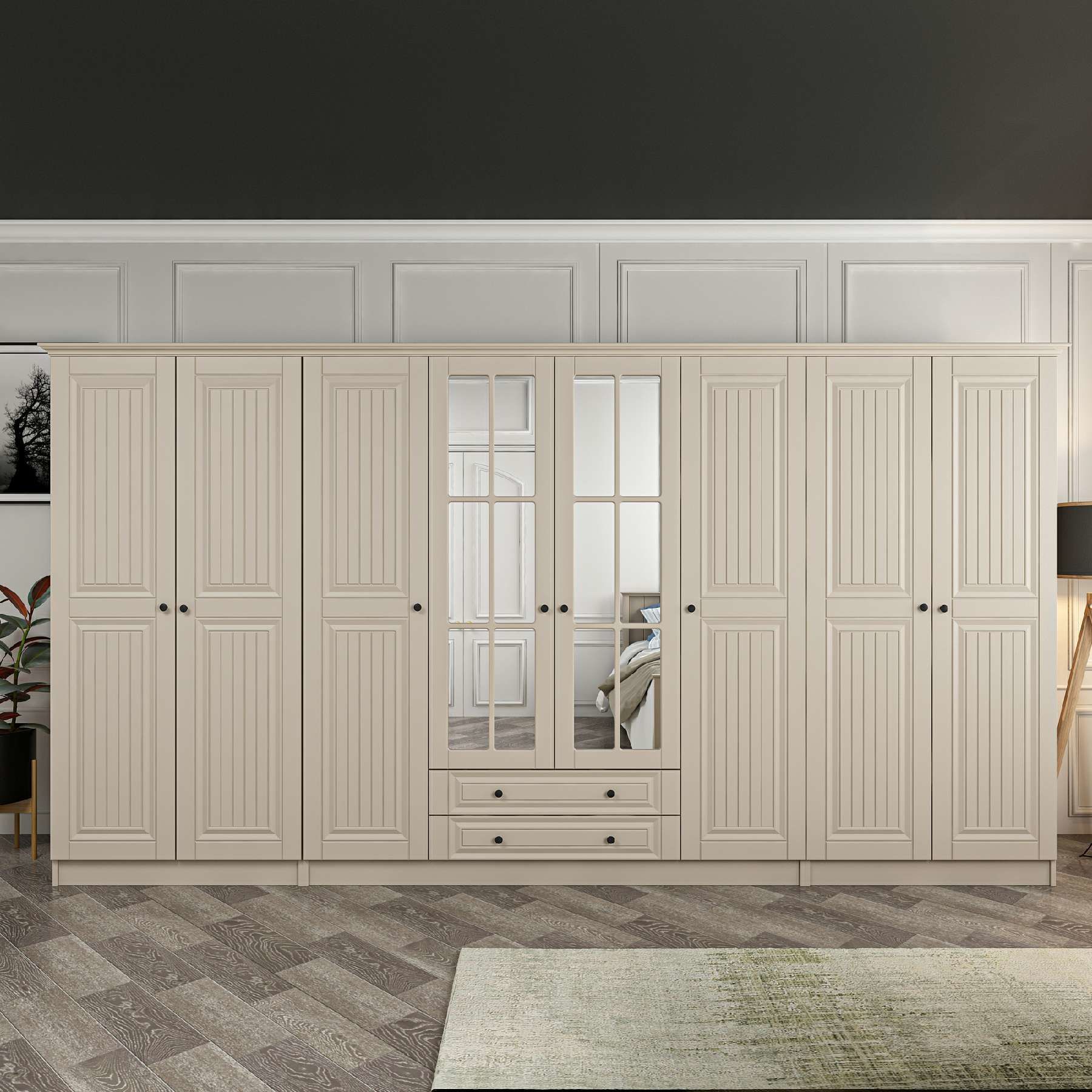 Kale 8 Kapaklı 2Ç Taçlı Dolap Kumtaşı Mebran İlkbahar Kumtaşı