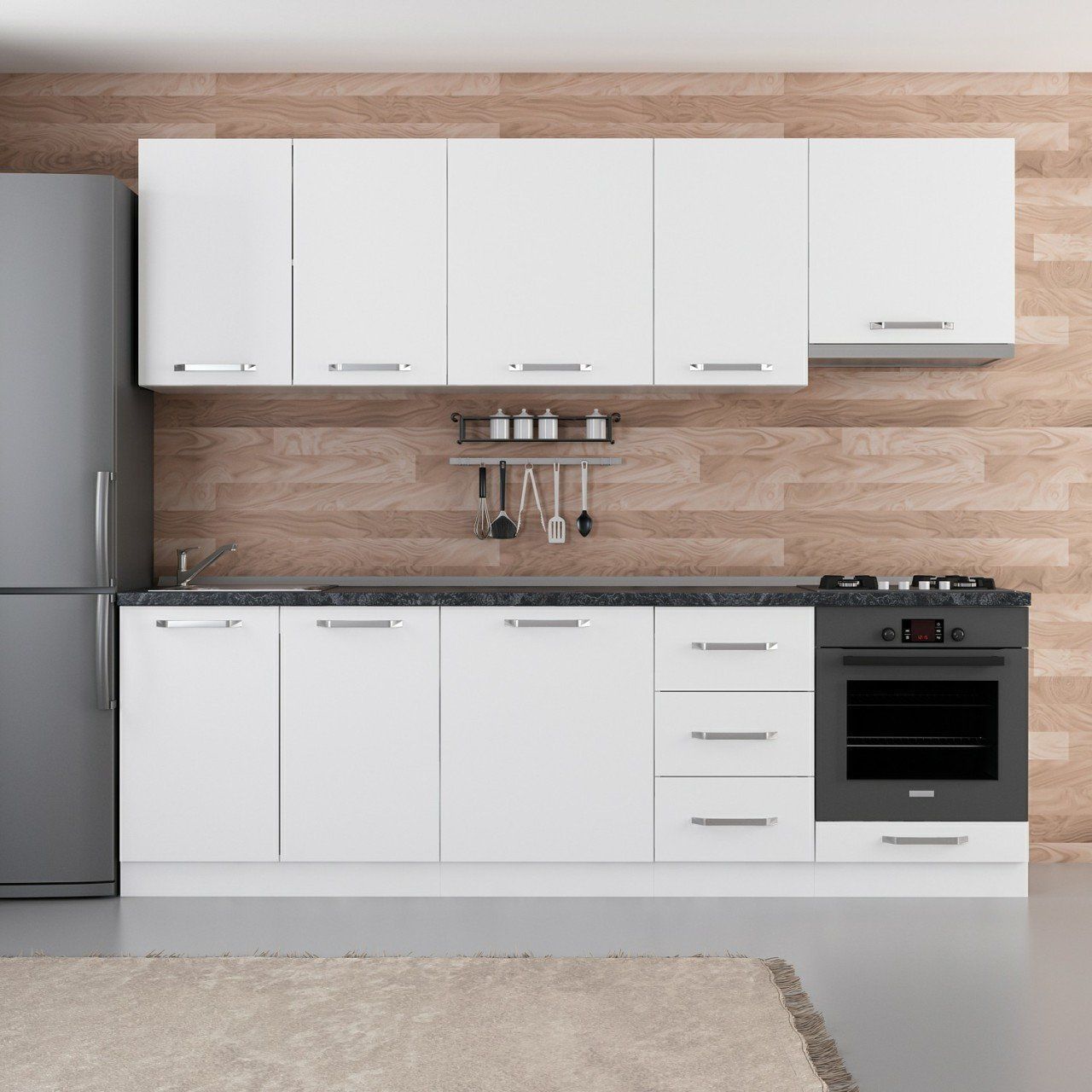 Minar 255 Cm Mutfak Dolabı Beyaz 255-B5