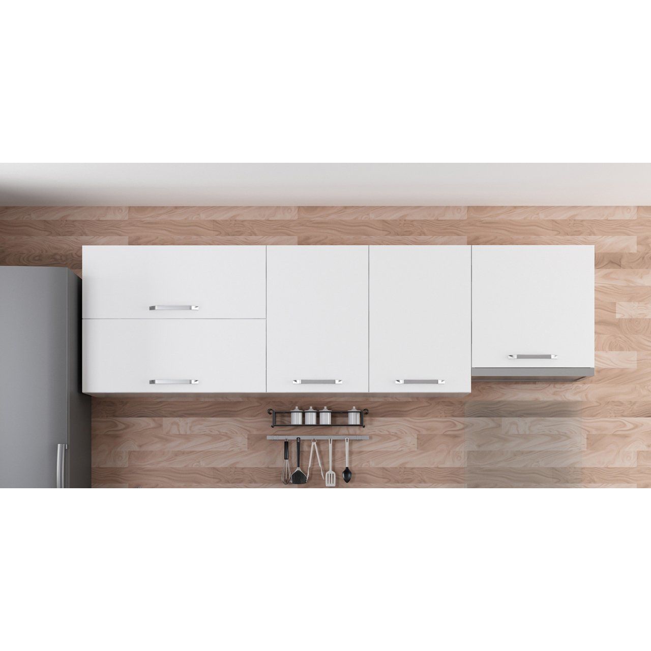 Minar 250 Cm Mutfak Dolabı Beyaz 250-B7-Üst Modül