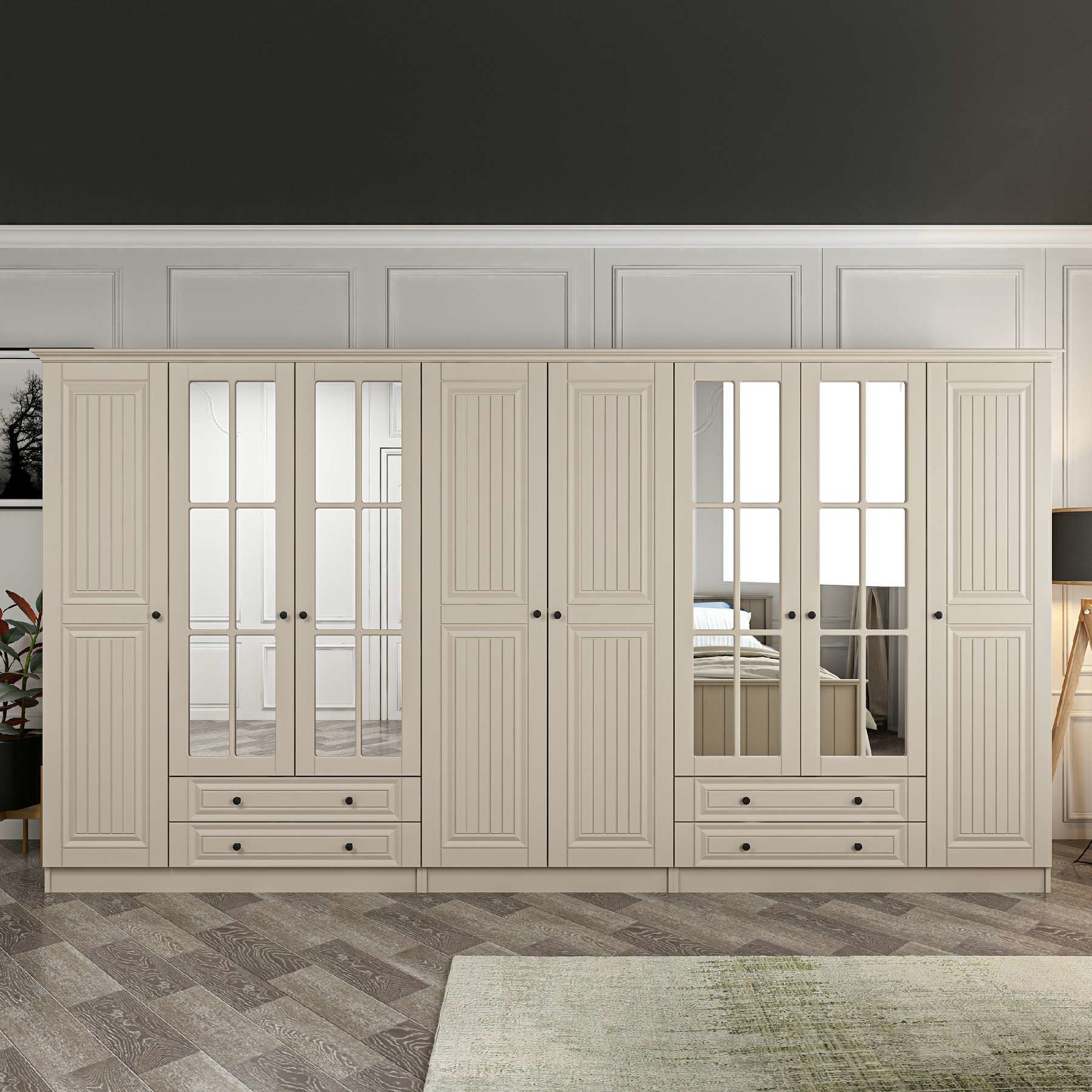 Kale 8 Kapaklı 4Ç Taçlı Dolap Kumtaşı Mebran İlkbahar Kumtaşı