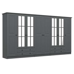 Kale 8 Kapaklı 4Ç Taçlı Dolap Mebran İlkbahar Antrasit