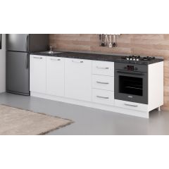 Minar 255 Cm Mutfak Dolabı Beyaz 255-B3-Alt Modül