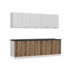 Minar 255 Cm Mutfak Dolabı Beyaz Dore 255-D1