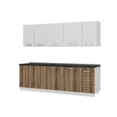 Minar 255 Cm Mutfak Dolabı Beyaz Dore 255-D1