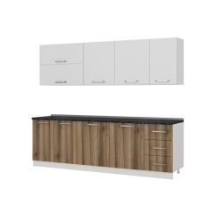 Minar 255 Cm Mutfak Dolabı Beyaz Dore 255-D2