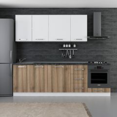 Minar 255 Cm Mutfak Dolabı Beyaz Dore 255-D3