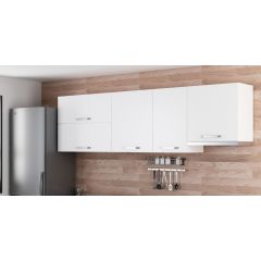 Minar 255 Cm Mutfak Dolabı Beyaz 255-B8-Üst Modül