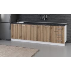 Minar 255 Cm Mutfak Dolabı Beyaz Dore 255-D1-Alt Modül