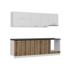 Minar 255 Cm Mutfak Dolabı Beyaz Dore 255-D8