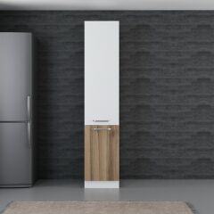Minar 45 Cm Mutfak Boy Dolabı - Beyaz/Dore D45-D1