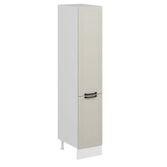 Alvinka Mutfak Modül Mbr_A 40-H210Cm Boy Dolabı Beyaz Kumtaşı