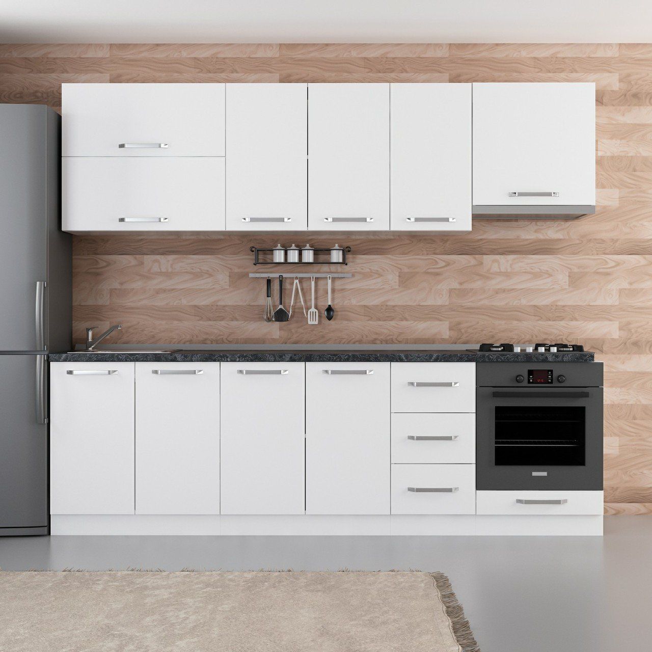 Minar 260 Cm Mutfak Dolabı Beyaz 260-B5