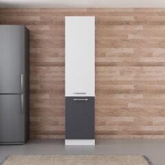 Minar 50 Cm Mutfak Boy Dolabı - Beyaz/Antrasit D50-A1