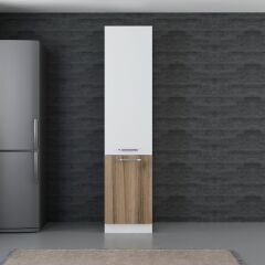 Minar 50 Cm Mutfak Boy Dolabı - Beyaz/Dore D50-D1