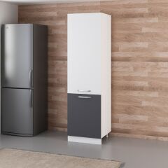 Minar 60 Cm Mutfak Boy Dolabı - Beyaz/Antrasit D60-A1