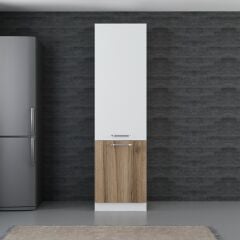 Minar 60 Cm Mutfak Boy Dolabı - Beyaz/Dore D60-D1
