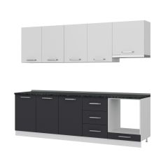 Minar 260 Cm Mutfak Dolabı Beyaz Antrasit 260-A8