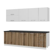 Minar 260 Cm Mutfak Dolabı Beyaz Dore 260-D1