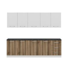 Minar 260 Cm Mutfak Dolabı Beyaz Dore 260-D2