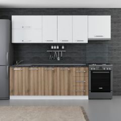 Minar 260 Cm Mutfak Dolabı Beyaz Dore 260-D4