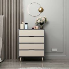 Elina Ayaklı 4 Çekmeceli Şifonyer - Antrasit/Kumtaşı