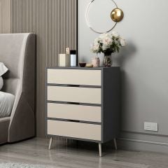 Elina Ayaklı 4 Çekmeceli Şifonyer - Antrasit/Kumtaşı